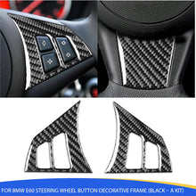 Mavlaro Echtcarbon Lenkradtasten-Rahmen A-Kit für BMW 5er E60 2004-2010