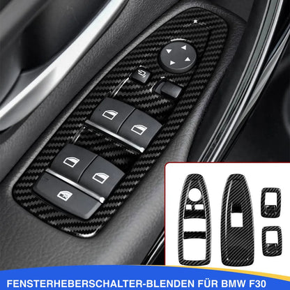 Mavlaro Fensterheberschalter-Blenden 4-teilig 3M für BMW 3er F30 2011-2018 / 3er F31 2012-2019 / 3er F34 2013-2020