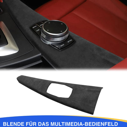 Mavlaro Alcantara-Optik Multimedia-Panel Blende für BMW 3er F30 2011-2018 / 3er F31 2012-2019 / 3er F34 2013-2020 / 4er F32 2013-2020 / 4er F33 2013-2020 / 4er F36 2014-2021
