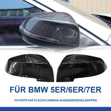 Mavlaro Echtcarbon Spiegelkappen Ersatz für BMW 7er F01 2008-2015 / 7er F02 2008-2015 / 5er F10 2010-2017 / 5er F11 2010-2017 / 5er F07 2009-2017 / 6er F06 2012-2018 / 6er F12 2011-2018 / 6er F13 2011-2017