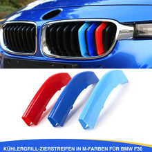 Mavlaro M-Farben Nieren-Zierstreifen für BMW F30/F31 2013-2018 – 8 Streben Schwarz