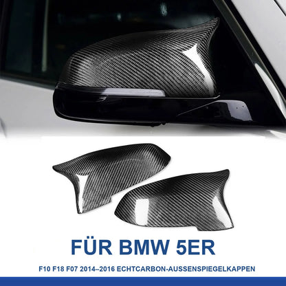 Mavlaro Echtcarbon Spiegelkappen Ersatz für BMW 5er F10 2010-2017 / 5er F11 2010-2017 / 5er F07 2009-2017 / 6er F06 2012-2018 / 6er F12 2011-2018 / 6er F13 2011-2017 / 7er F01 2008-2015 / 7er F02 2008-2015