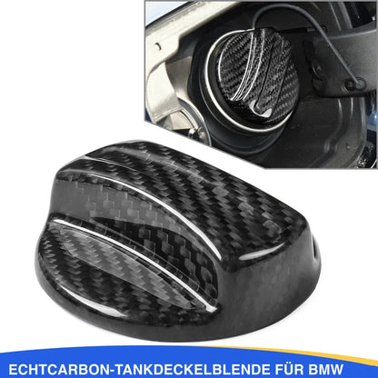 Mavlaro Universelle Echtcarbon Tankdeckel-Blende für BMW E/F/G Serien, X Modelle & Z4