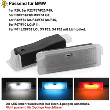 Mavlaro LED Fußraum Ambient Light 2 Stück für BMW F20/F22/F30/F32/F10/F01/X3/X4