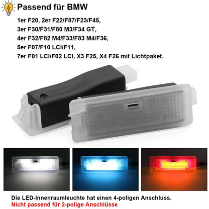 Mavlaro LED Fußraum Ambient Light 2 Stück für BMW F20/F22/F30/F32/F10/F01/X3/X4