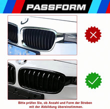 Mavlaro M-Farben Nieren-Zierstreifen für BMW F30/F31 2013-2018 – 8 Streben Schwarz