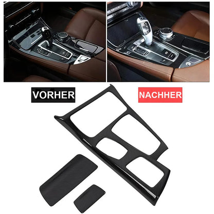 Mavlaro Carbon-Optik Schaltkulissenblende für BMW 5er F10 Linkslenker