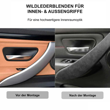 Mavlaro Alcantara-Optik Türgriff-Abdeckung innen/außen für BMW F30/F31/F32/F80 2012-2019