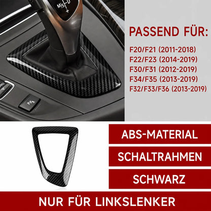 Mavlaro Schaltkulissenrahmen-Blende in Carbon-Optik für BMW F20/F21/F22/F23/F30-F36