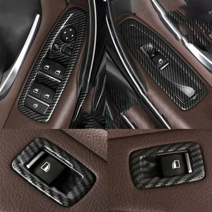 Mavlaro Fensterheberschalter-Blenden 4-teilig als Ersatzteil für BMW 1er F20 2011-2019 / 3er F30 2011-2018 / 3er F31 2012-2019 / 3er F34 2013-2020 / 4er F36 2014-2021 / 3er F80 2014-2018 / 1er F21 2011-2019