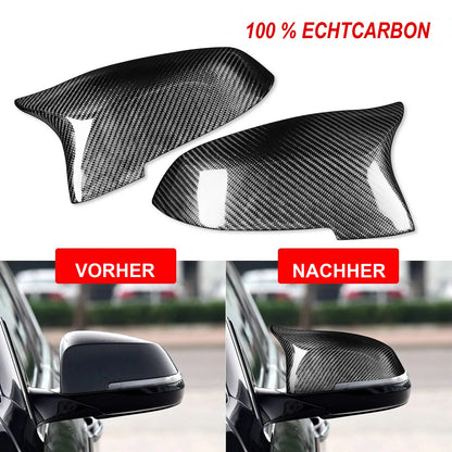 Mavlaro Echtcarbon Spiegelkappen Ersatz für BMW 5er F10 2010-2017 / 5er F11 2010-2017 / 5er F07 2009-2017 / 6er F06 2012-2018 / 6er F12 2011-2018 / 6er F13 2011-2017 / 7er F01 2008-2015 / 7er F02 2008-2015