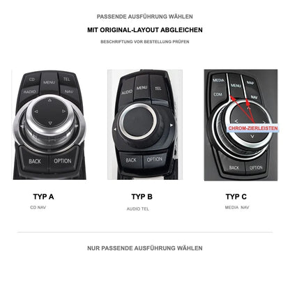Mavlaro CIC iDrive Multimedia-Tasten Ersatzset für BMW E/F Modelle