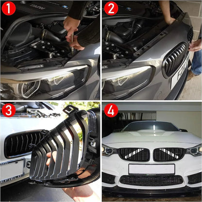 Mavlaro V-Brace Abdeckung Grillstreifen 2 Stück für BMW 1er-8er F20/F30/G30/G11