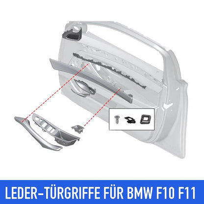 Mavlaro Leder-Innentürgriff Ersatzteile 4-teilig für BMW 5er F10 2010-2017 / 5er F11 2010-2017