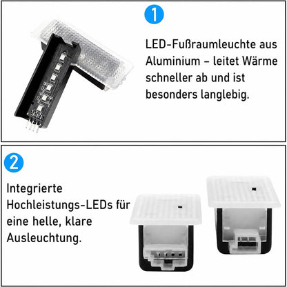 Mavlaro LED Fußraum Ambient Light 2 Stück für BMW F20/F22/F30/F32/F10/F01/X3/X4