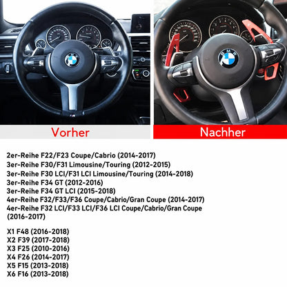 Mavlaro Alu-Schaltwippen-Verlängerungen 3M für BMW 2er/3er/4er/X1-X6