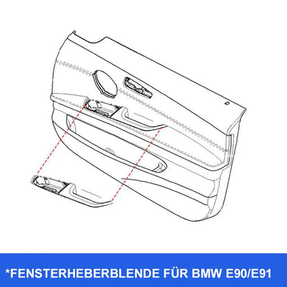Mavlaro Fahrertür-Set Fensterheberblende & Innentürgriff-Ersatzteil für BMW E90 2004-2011 & E91 2005-2012