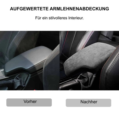 Mavlaro Alcantara-Optik Mittelarmlehnen-Abdeckung für BMW 3er F30 2011-2018 / 3er F31 2012-2019