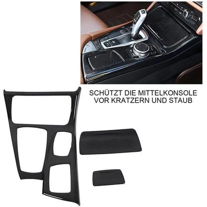Mavlaro Carbon-Optik Schaltkulissenblende für BMW 5er F10 Linkslenker