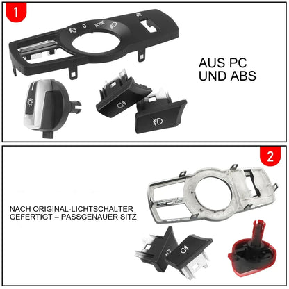 Mavlaro Lichtschalter Panel Ersatz 4-teilig für BMW F10 F12 F01 F25 F26