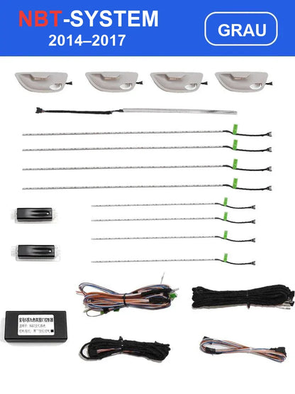 Mavlaro 9-Farben LED Ambientebeleuchtung Komplettset für BMW 5er F10 2010-2017 / 5er F11 2010-2017