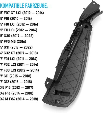 Mavlaro Sitzschienen-Abdeckung Ersatz für BMW 5er/6er/7er/X5/X6 OE 52107317458/59