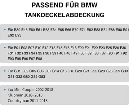 Mavlaro Universelle Echtcarbon Tankdeckel-Blende für BMW E/F/G Serien, X Modelle & Z4