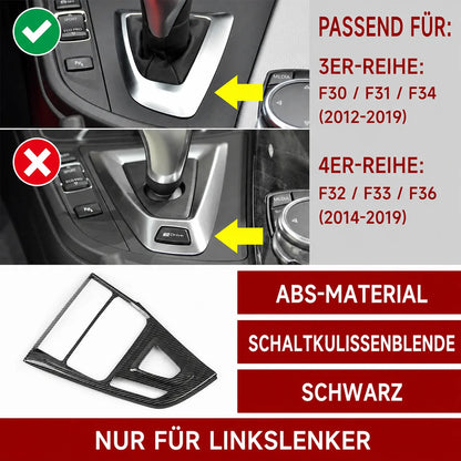 Mavlaro Schaltkulissen-Panelblende in Carbon-Optik für BMW F30/F31/F34 & F32/F33/F36