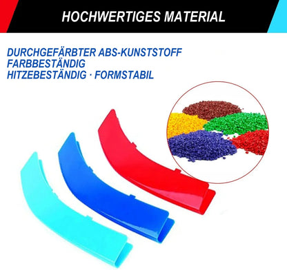 Mavlaro M-Farben Nieren-Zierstreifen für BMW F10/F11 2010-2016 – 10 Streben Chrom