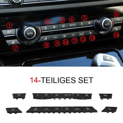 Mavlaro Klimabedienung-Tastenkappen 11/12/14-teilig für BMW F10/F11/F07/F06/F12/F13/F01/F02