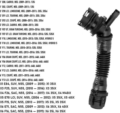 Mavlaro Kurbelgehäuseentlüftung Schlauch 11127584128 für BMW N55 E90 F10 F25 F15