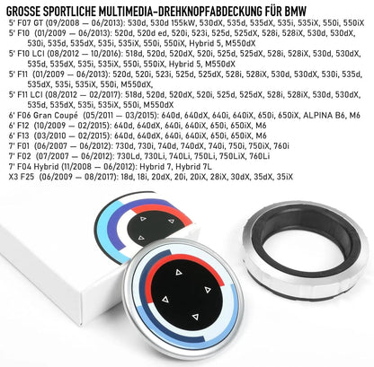 Mavlaro iDrive Controller Drehknopf-Abdeckung für BMW F10/F11/F12/F13/F01/F02/X3 F25