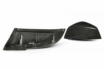 Mavlaro Dry-Carbon Spiegelkappen Ersatz für BMW 1er F20 2011-2019 / 1er F21 2011-2019 / 2er F22 2012-2021 / 2er F87 2012-2021 / 3er F30 2011-2018 / 4er F32 2013-2020 / 4er F33 2013-2020 / 4er F36 2014-2021 / 3er F31 2012-2019
