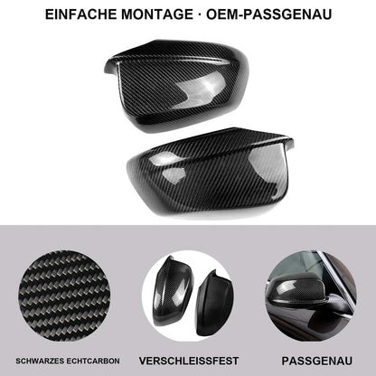 Mavlaro Echtcarbon Spiegelkappen-Overlays für BMW 5er F10 2010-2017