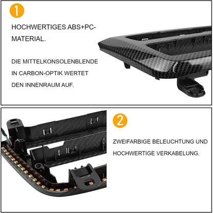 Mavlaro LED Mittelkonsole Ambient Light Panel für BMW 3er F30/F31 & 4er F32/F33
