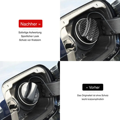 Mavlaro Universelle Echtcarbon Tankdeckel-Blende für BMW E/F/G Serien, X Modelle & Z4