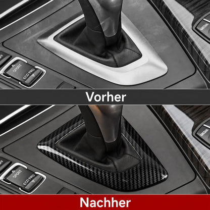 Mavlaro Schaltkulissenrahmen-Blende in Carbon-Optik für BMW F20/F21/F22/F23/F30-F36