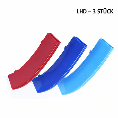 Mavlaro M-Farben Nieren-Zierstreifen für BMW F30 ab 2012 / F32 ab 2014 – 11 Streben Chrom