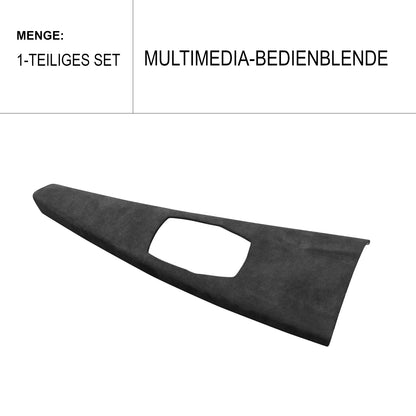 Mavlaro Alcantara-Optik Multimedia-Panel Blende für BMW 3er F30 2011-2018 / 3er F31 2012-2019 / 3er F34 2013-2020 / 4er F32 2013-2020 / 4er F33 2013-2020 / 4er F36 2014-2021