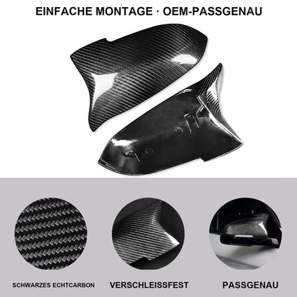 Mavlaro Echtcarbon Spiegelkappen Ersatz für BMW 5er F10 2010-2017 / 5er F11 2010-2017 / 5er F07 2009-2017 / 6er F06 2012-2018 / 6er F12 2011-2018 / 6er F13 2011-2017 / 7er F01 2008-2015 / 7er F02 2008-2015