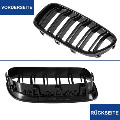 Mavlaro M-Style Doppelsteg Nieren Grill Schwarz für BMW 5er F10 2010-2017 / 5er F11 2010-2017