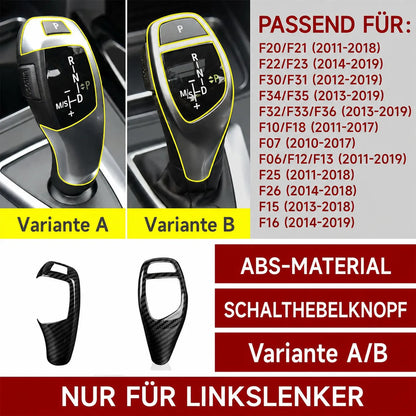 Mavlaro Schaltknauf-Abdeckung in Carbon-Optik für BMW F20-F36/F07/F10/F11/F06/F12/F13/X3-X6