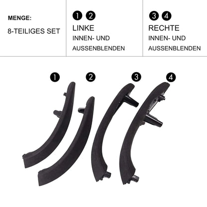 Mavlaro Alcantara-Optik Türgriff-Abdeckung innen/außen für BMW F30/F31/F32/F80 2012-2019
