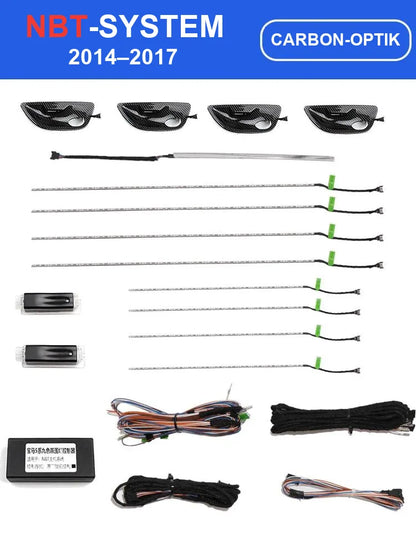 Mavlaro 9-Farben LED Ambientebeleuchtung Komplettset für BMW 5er F10 2010-2017 / 5er F11 2010-2017