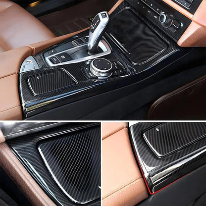Mavlaro Carbon-Optik Schaltkulissenblende für BMW 5er F10 Linkslenker