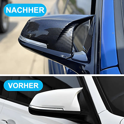 Mavlaro Spiegelkappen Ersatzpaar für BMW F20/F21 F22/F23 F30/F31 F32/F33/F36 F87 E84 2009-2021