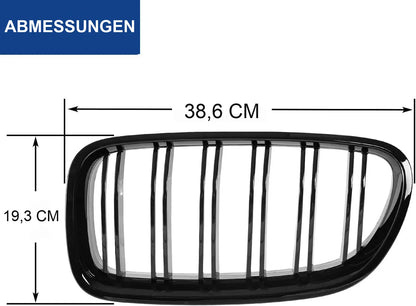 Mavlaro M-Style Doppelsteg Nieren Grill Schwarz für BMW 5er F10 2010-2017 / 5er F11 2010-2017