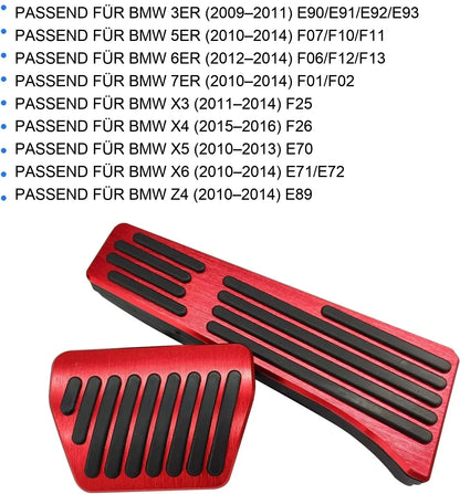Mavlaro Pedalauflagen Set ohne Bohren für BMW E90 F10 F12 F01 F25 F26 E70 E71 E89