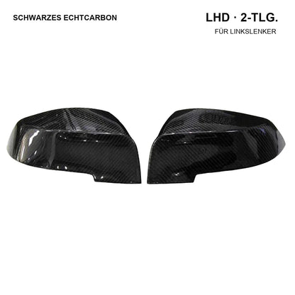 Mavlaro Echtcarbon Spiegelkappen Ersatz für BMW 7er F01 2008-2015 / 7er F02 2008-2015 / 5er F10 2010-2017 / 5er F11 2010-2017 / 5er F07 2009-2017 / 6er F06 2012-2018 / 6er F12 2011-2018 / 6er F13 2011-2017