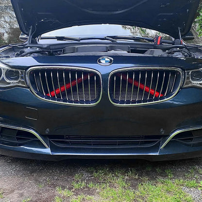 Mavlaro V-Brace Abdeckung Grillstreifen 2 Stück für BMW 1er-8er F20/F30/G30/G11